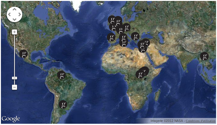 La carte des informations du monde selon The ground